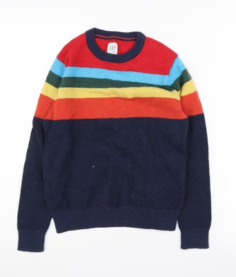 GAP Kinder Pullover Pulli bunt Regenbogen gestreift M