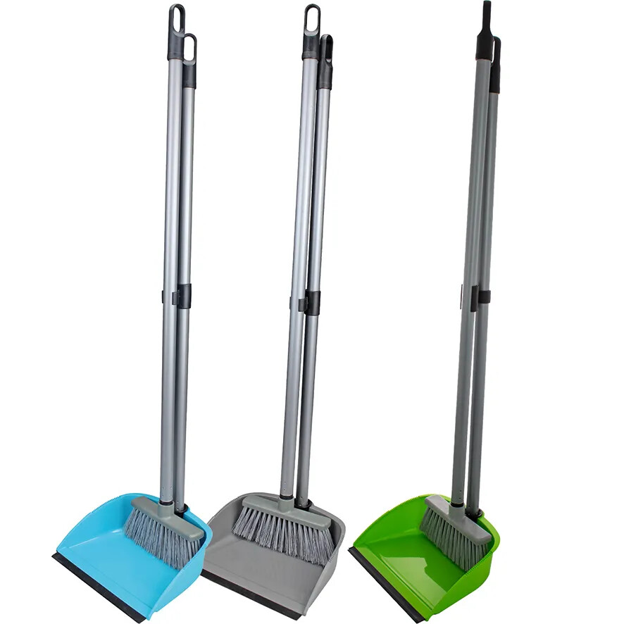 Kehrgarnitur mit langem Stiel Kehrset Schaufel Kehrblech Kehrschaufel CENTI
