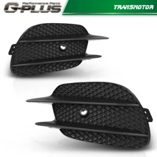 Pair Front Bumper Grille Fog Light Cover Trim Fit For Mercedes E Class E350 E400