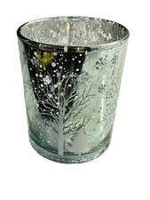 Glass Candlestick Cup Candle Holder Statue Tabletop Art Decor Votive Candle-NEW