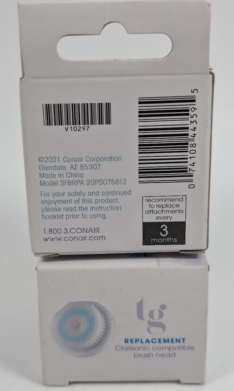 Conair True Glow 2 Pack Sonic Facial Brush Replacement Compatible w