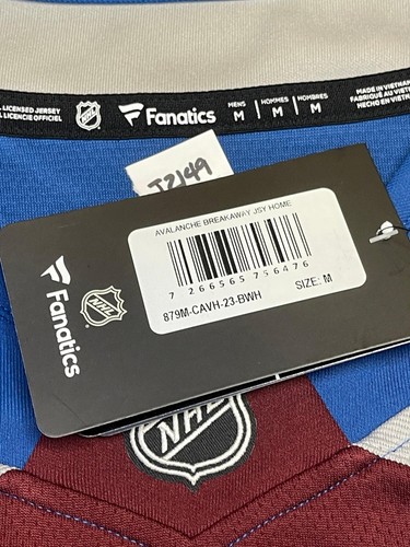 Camiseta deportiva cosida en blanco de los fanáticos de la avalancha de la NHL para hombre mediana nueva con etiquetas - Imagen 5 de 7