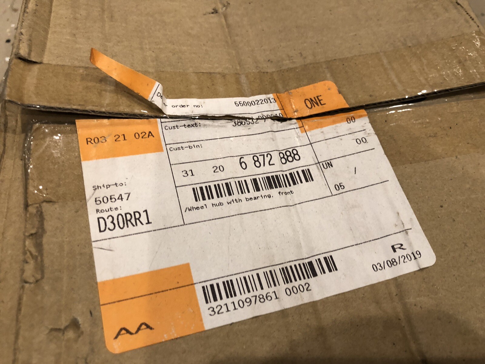 OEM Rolls Royce Ghost, Wraith  Dawn Front Wheel Bering, Hun Assembly, Brand New