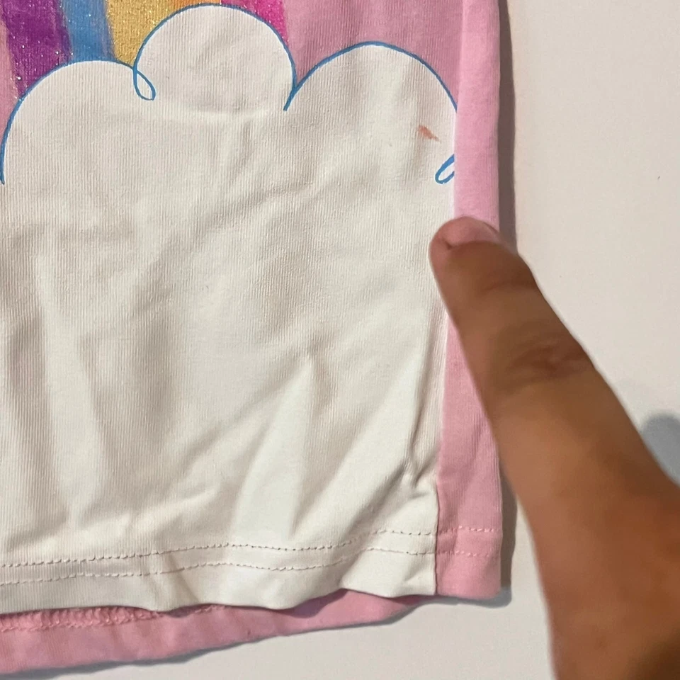 Camiseta Bcg Niñas Talla M (8-10) Rosa Bordada Arco Iris Colorida Chica Foto 2 de 4