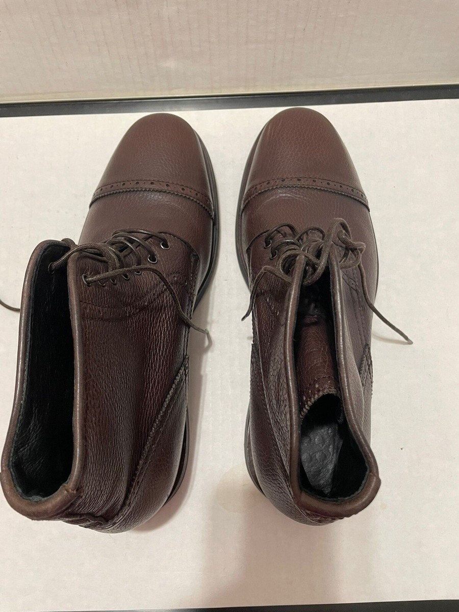 Aquatalia Carter Mens Dark Brown Leather Cap Toe Lace Up  display picture 3