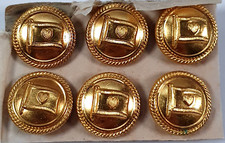 6 x JAMES P CORRY & CO Steamship Shipping Line Buttons 17mm - Belfast Ireland