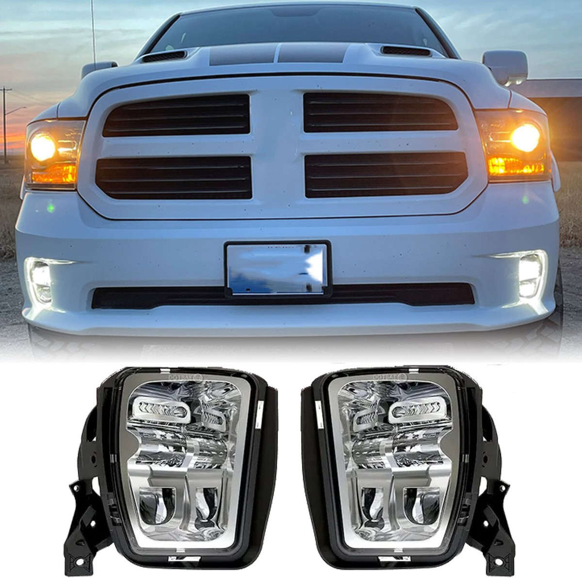 Pair LED Fog Lights For Dodge Ram 1500 2013 2014 2015 2016 2017 2018 Accessories Pair LED Fog Lights For Dodge Ram 1500 2013 2014 2015 2016 2017 2018 Accessories