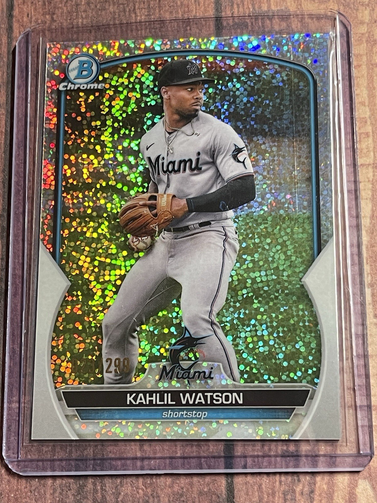 🔥2023 Bowman - Chrome Prospects Speckle Refractor Kahlil Watson /299 (RC)