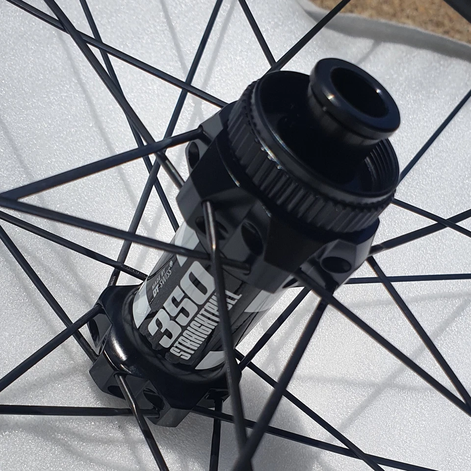 DT SWISS 350 CL 11SPD Thru Axle x FCTL Carbon TUBULAR Rims Gravel/Cross Wheelset - image 3 of 4