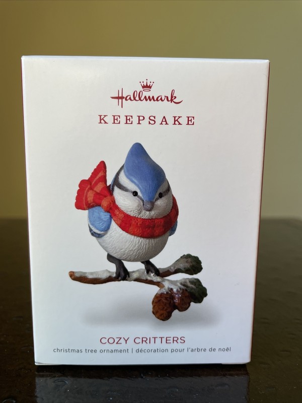 HALLMARK Keepsake 2018 COZY CRITTERS Blue Jay ORNAMENT #2 Series New SHIP FREE