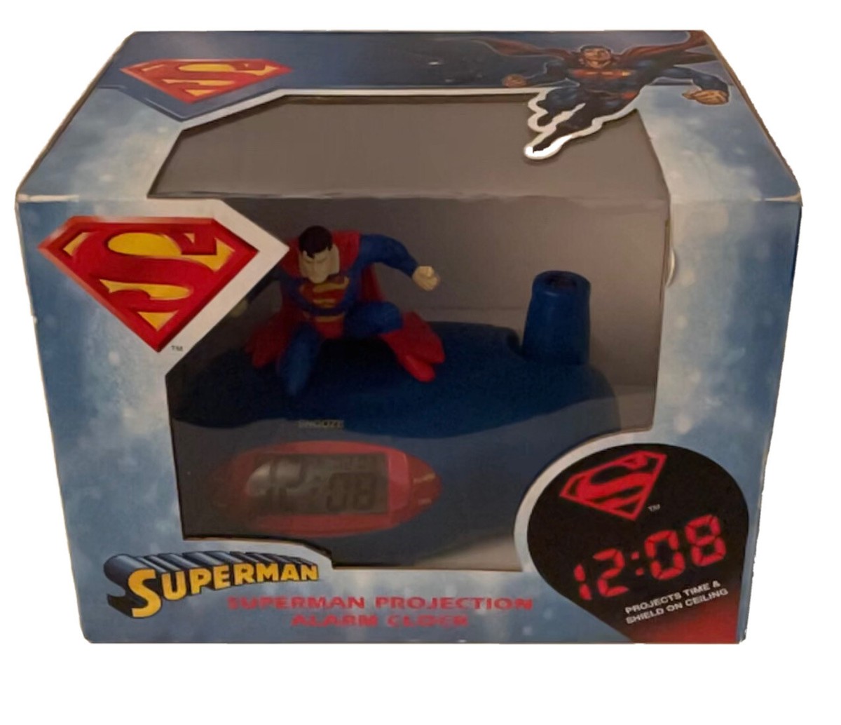 NEW in BOX Superman Projection Alarm Clock WARNER BROS. | eBay