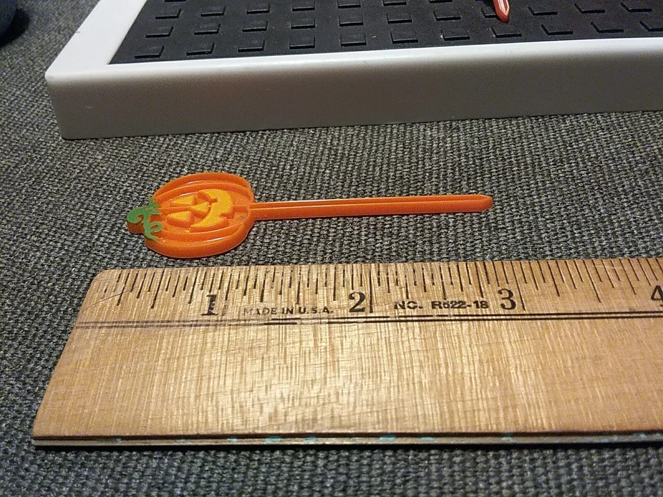 Vintage Halloween Cupcake Picks Cake Toppers Calabaza Jack'o Linterna 24ct. ¡Nuevo!🎃 Foto 4 de 4