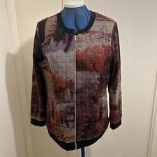 Orientique Naturally Australian Uk Size 10 Jacket Full Zip Rayon Multicoloured