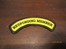 RESPONDING MEMBER CREST EMBROIDERED IRON OR SEW ON PATCH