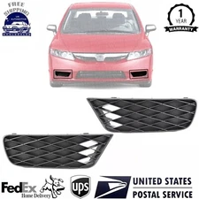 For 2009-2011 New Honda Civic Front Bumper Lower Grille Outer Set Left & Right