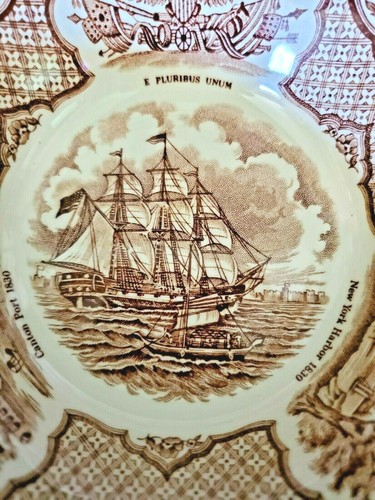 Alfred Meakin China FAIR WINDS Brown Staffordshire England Fruit Dessert Bowl - Picture 6 of 12