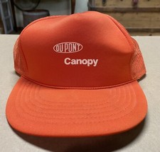 Vintage Du Pont Canopy Orange Mesh SnapBack Hat