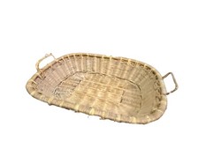 ANCIENNE CORBEILLE EN OSIER PAILLE PANIER A PAIN