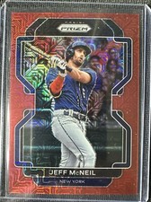 2022 Panini Prizm Jeff McNeil SP RED Mojo Prizm Refractor # 51/149 New York Mets