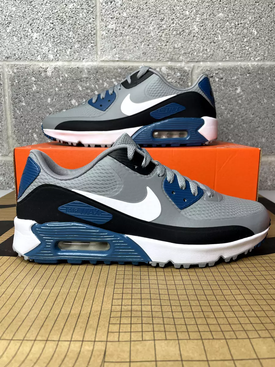 Nike Air Max 90 Particle Grey Marina Blue White Golf Shoes CU9978 004 MEN S 9
