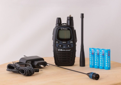 WALKIE MIDLAND G7 PRO WITH FLEX ANTENNA 32CM + ANTENNA 16CM 3W 30KM EXPORT MODEL