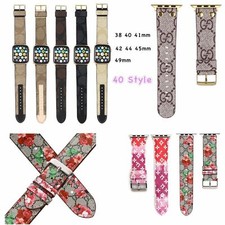 Per Apple Watch Series 9 8 7 6 cinturino in pelle di lusso 38 40 41 42 44 mm-