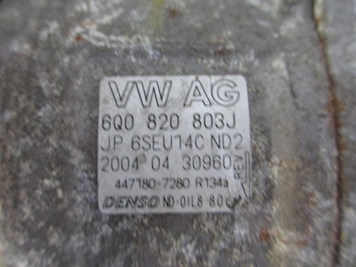 AUDI-SEAT-SKODA-VW KLIMAKOMPRESSOR DENSO 447180-7280 VW AG 6Q0820803J