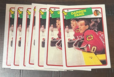 1988-89 O-Pee-Chee #151 Darren Pang Chicago Blackhawks Rookie OPC 7 Card Lot