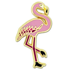 PinMart's Pink Flamingo Tropical Bird Animal Enamel Lapel Pin