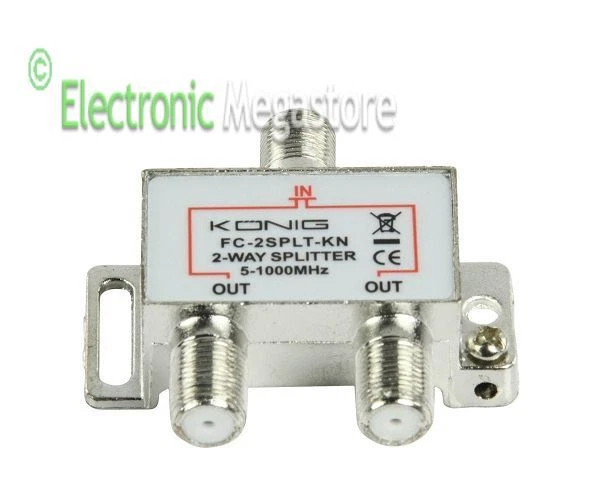 FLA-ELECTRONIC PARTITORE DIVISORE TV ANTENNA DIGITALE TERRESTRE SATELLITE 1 INGRESSO 2 USCITE F
