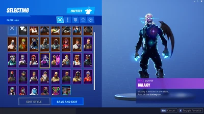 galaxy skin with more than 35 other skins 4 8 fortnite battle pass - fortnite australia soccer skin
