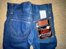 VTG 70s NEW BOYS 10 KIDS 23 X 25 DARK DENIM WRANGLER STRAIGHT LEG SLIM JEANS