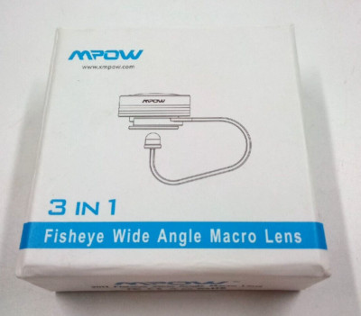 Mpow 3in1 Clip Fisheye Wide Angle Macro Lens-Camera Lens for Smart Phones-Clamp