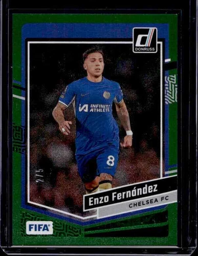 2023/24 Panini Donruss Enzo Fernandez #80 Green Sparkle /5