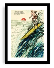 Raymond Pettibon - Would It Have Been Human, Giclee Print, Surfer Poster, Wave