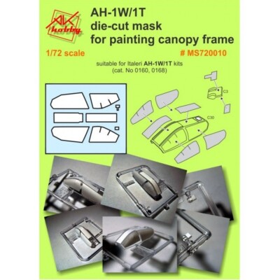 DAN Models MS720010 Scale 1:72 Painting Mask For AH-1W/1T For Italeri Kit