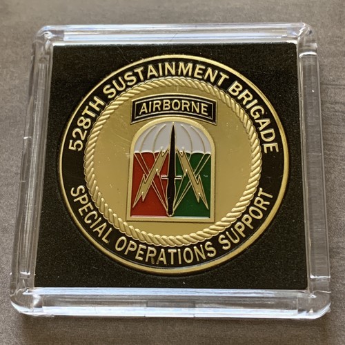 US ARMY AIRBORNE Challenge Coin - 528th SUSTAINMENT BRIGADE w Case INCLUDED! - Bild 3 von 14