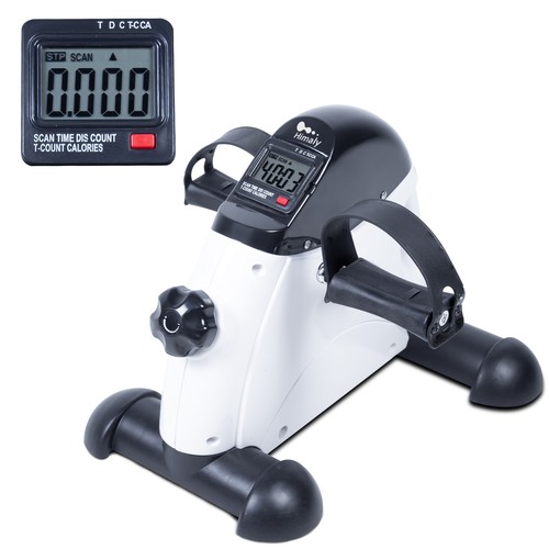 Mini Exercise Bike Under Desk Pedal Exerciser Cycle Arm Leg Peddler LCD Display - 第 1/13 張圖片