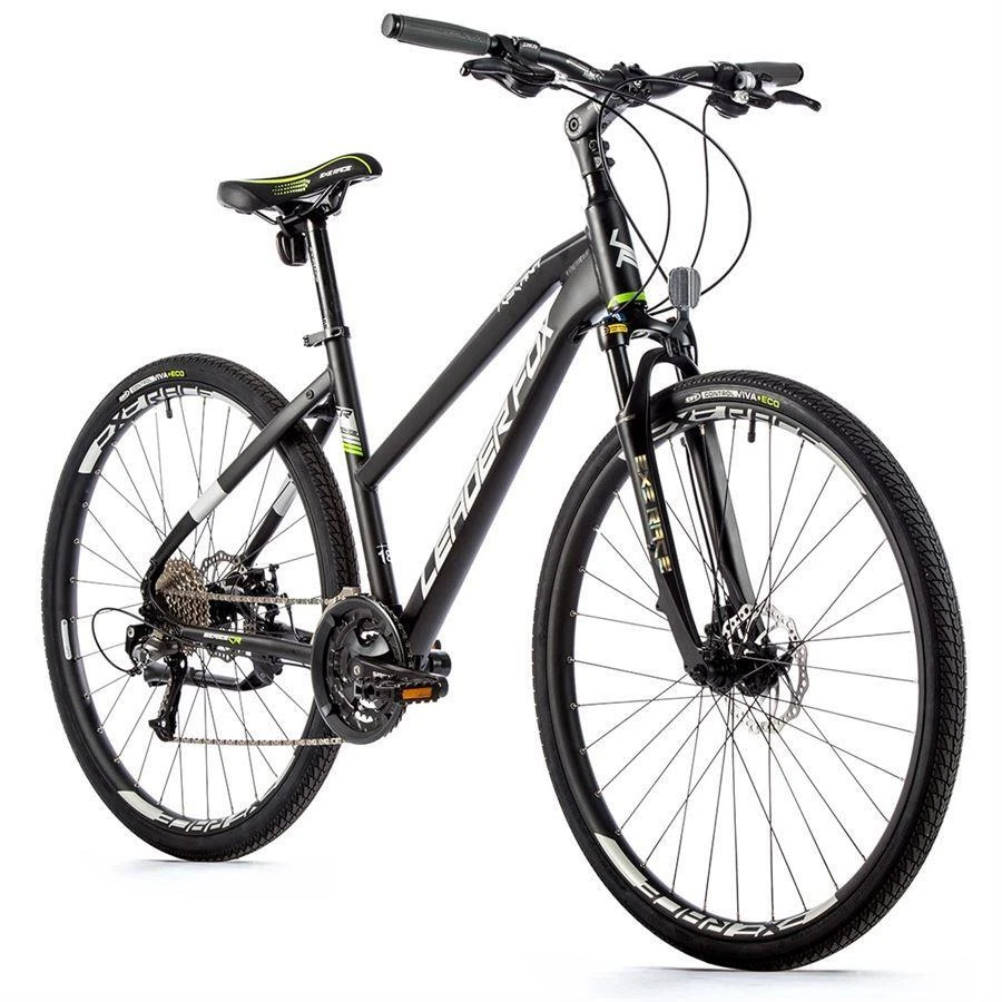 28 Zoll Cross Fahrrad Leader Fox Toscana Lady Shimano 27 Gang Disc schwarz matt - Bild 1 von 1