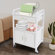 Salon Storage Cabinet 1 Drawer Storage Cart Movable Beauty Organizer With Wheels