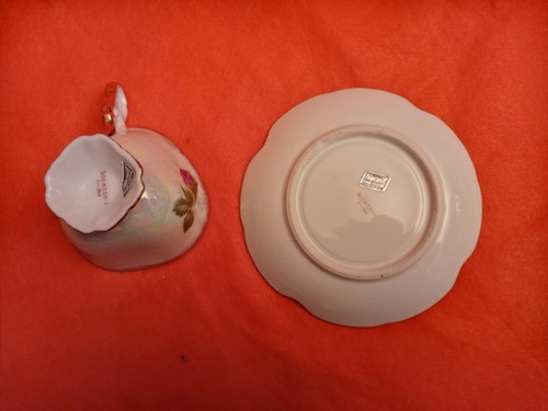 Norcrest Mossrose Fine China Teetasse und Untertasse Made in Japan - Bild 5 von 7