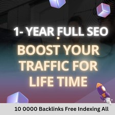 1 Full YEAR SEO Custom Website Package.Get rank, backlinks, authority and Sales.