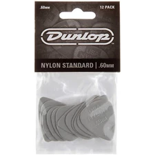 Dunlop 44P.60 Nylon Standard Guitar Picks, .60mm, 12-Pack