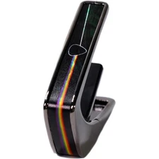 Thalia Deluxe Series Black Chrome Finish Guitar Capo, Dark Side of Pearl