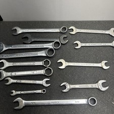 MADE IN USA And Foreign MIXED LOT OF 13 COMBINATION WRENCHES Open Metric SAE SK