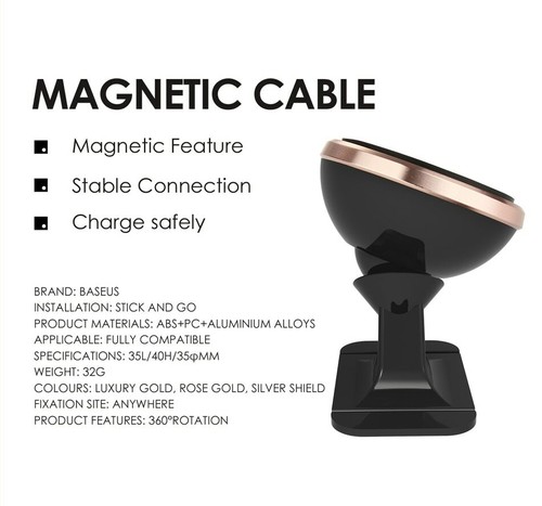 Universal Magnetic 360 Degree Multi Angl GPS Mobile Smart Phone Holder Car Dush - Picture 6 of 12