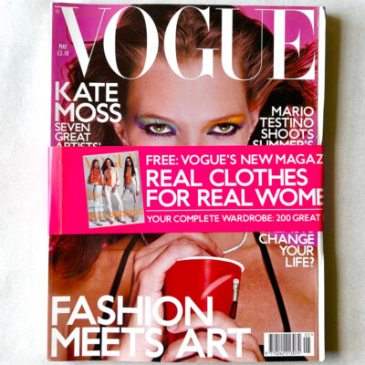 British VOGUE Magazine - May 2000 - Kate Moss featured on cover + Supplement
