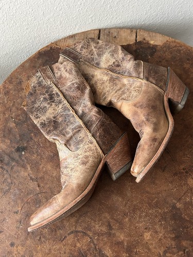 Justin Bent Rail Wildwood Brown Leather Cowboy Western Boot Shoes Women's US 8 B