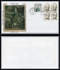 US FDC # 1846 3c Henry Clay  Colorano block S.cancel 1983, 9Q5528