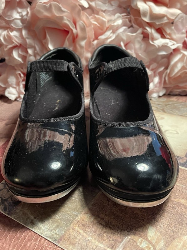 Weissman Black Patent Mary Jane Strap Tap Dance Shoes Size 5.5 W600.  *L